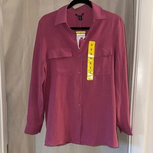 Hilary Radley Rose Long Sleeve Shirt